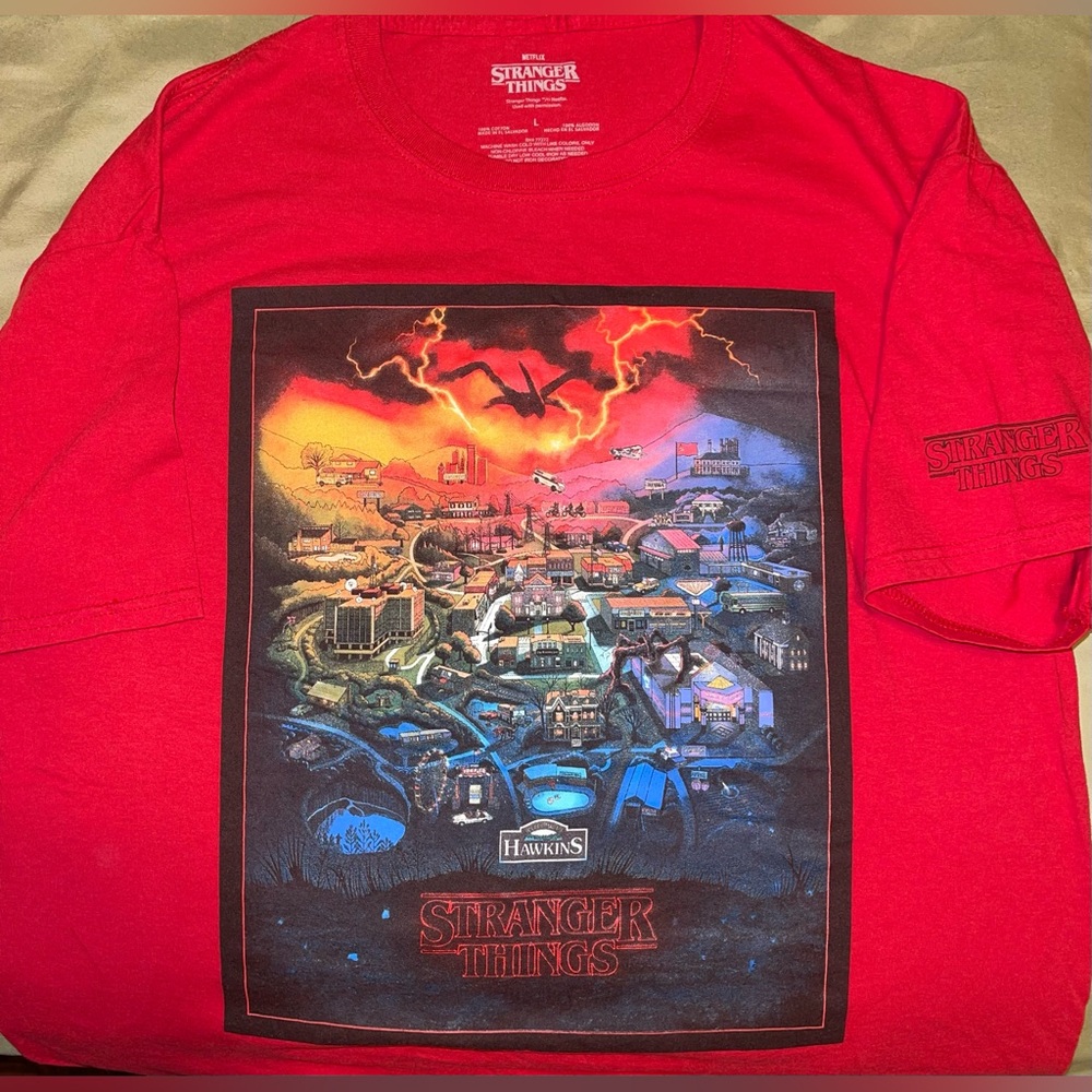 Stranger Things Red T-Shirt Large